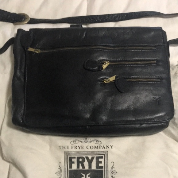 Frye Bags Vintage Frye Leather Messenger Laptop Bag Poshmark